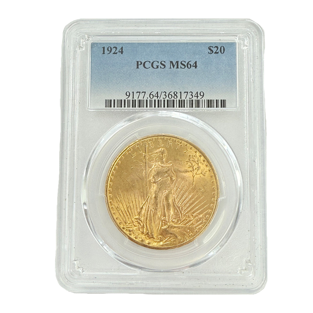 1924 $20 Saint Gaudens Gold Double Eagle PCGS MS64