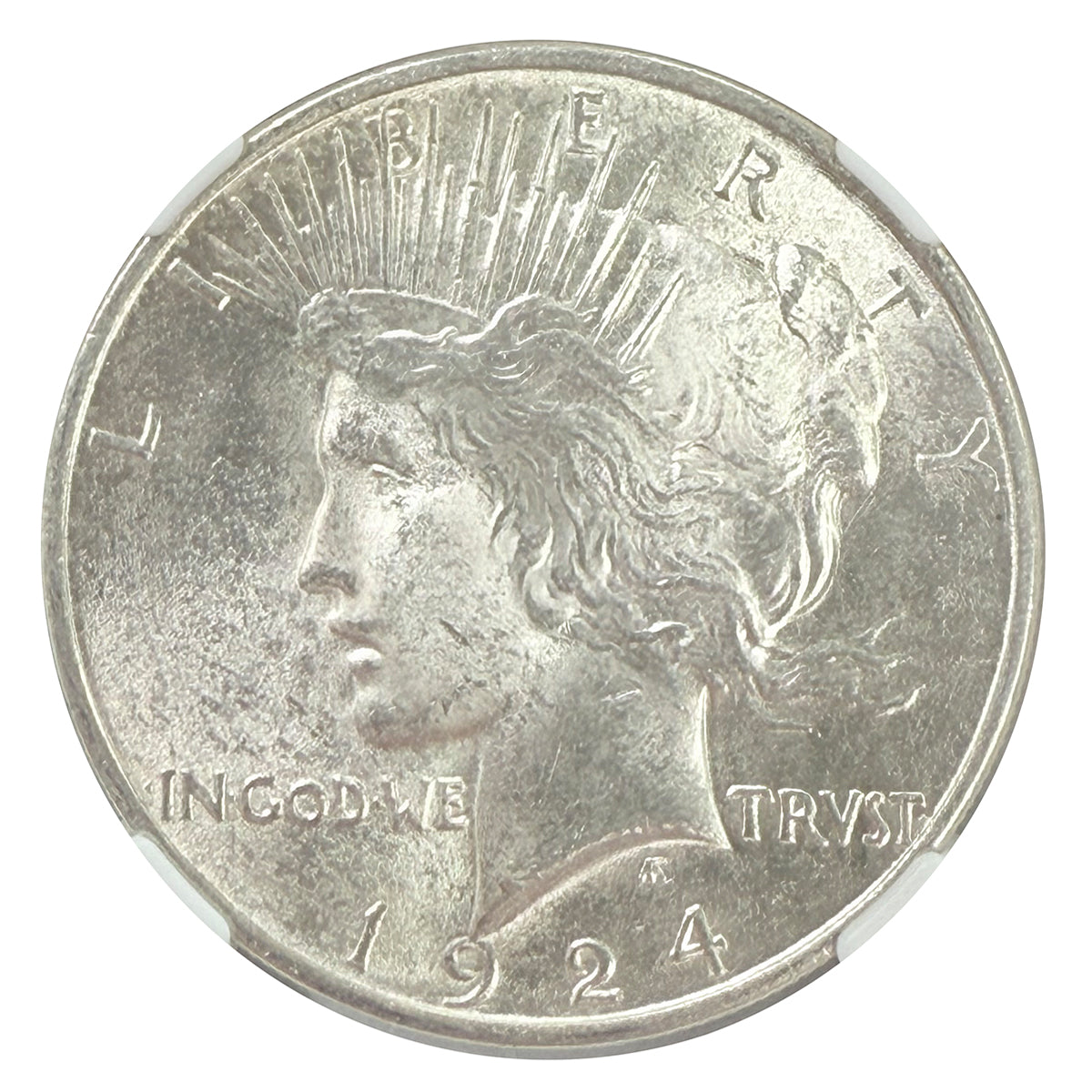1924 Peace Silver Dollar NGC Brilliant Uncirculated