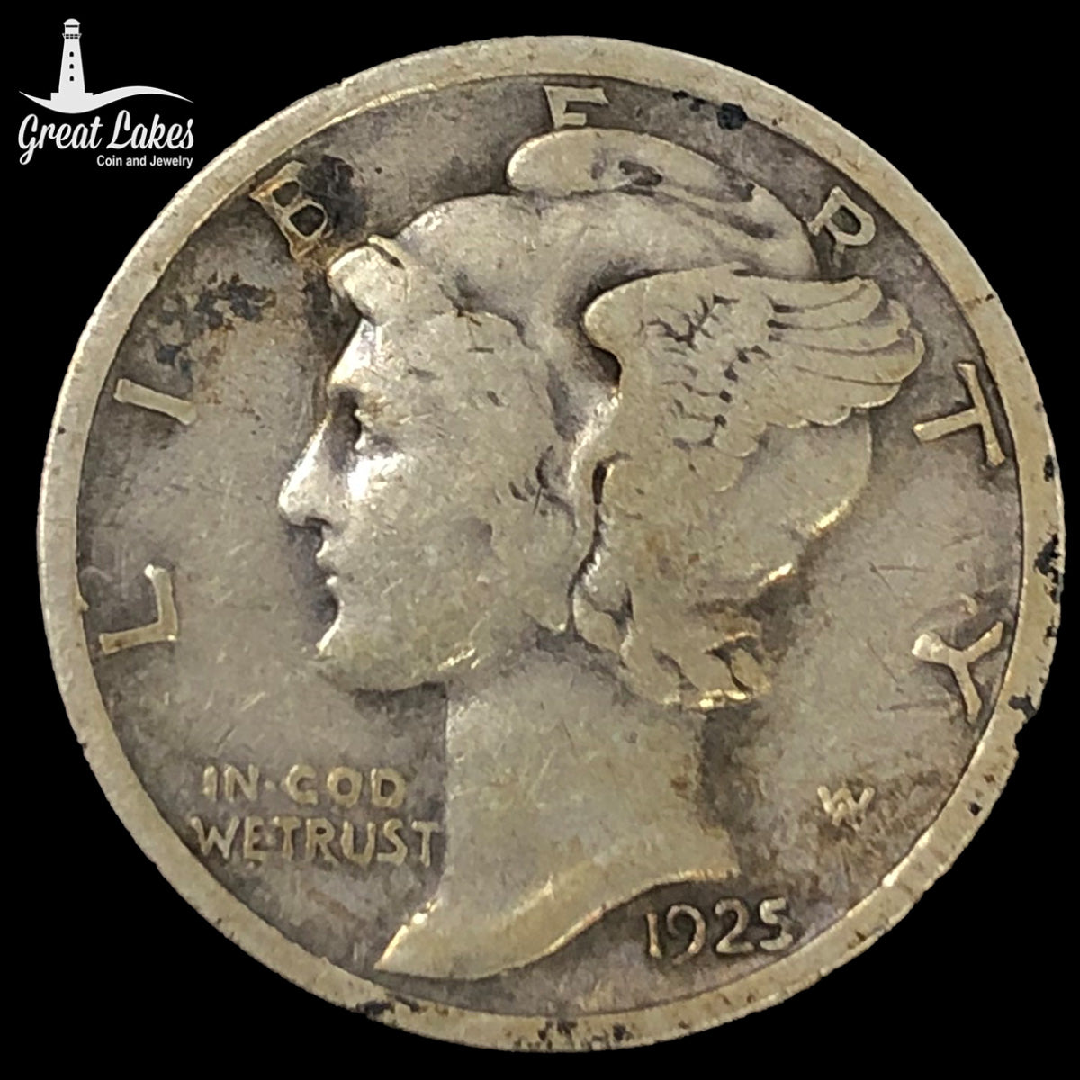 1925-D Mercury Head Dime (VF)