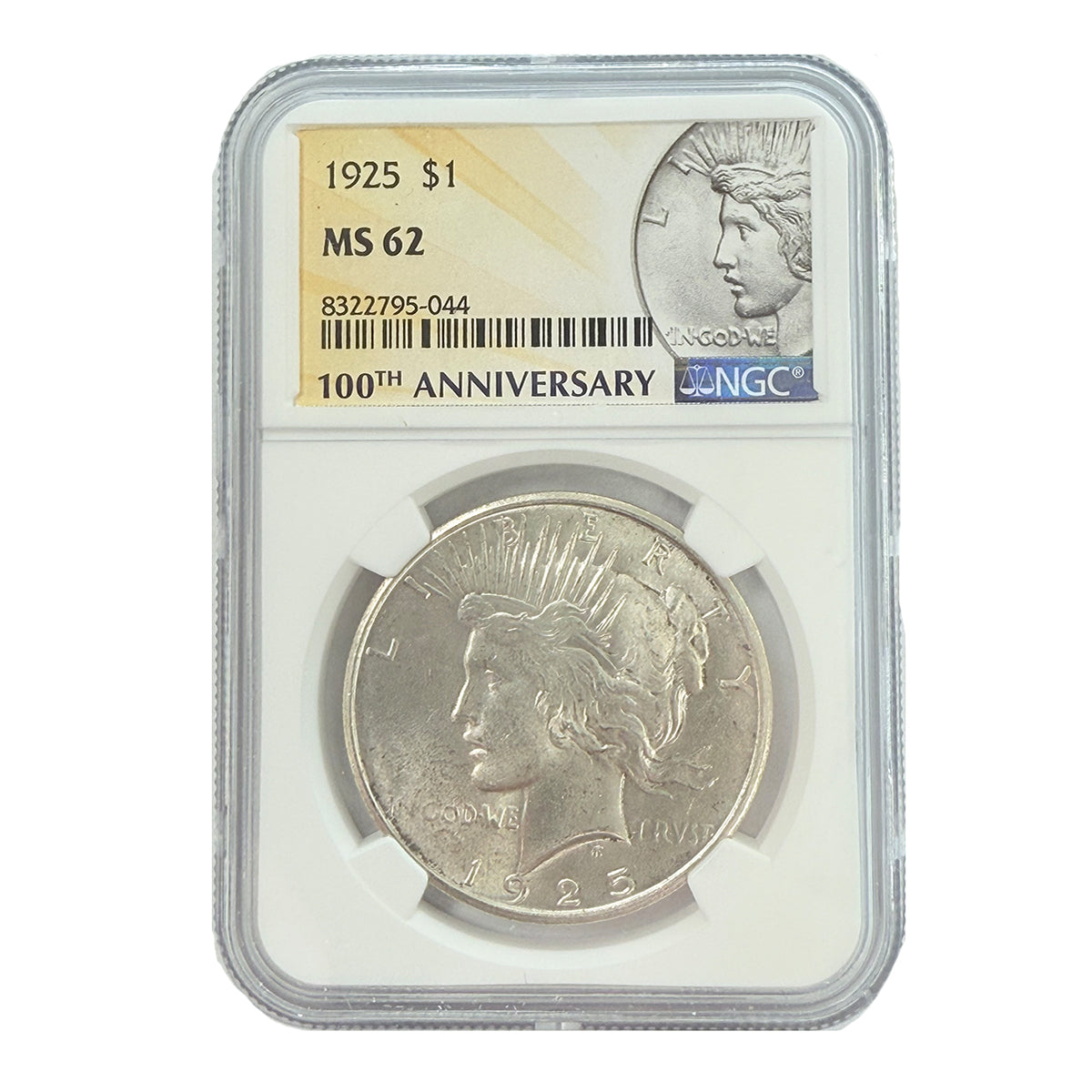 1925 Peace Silver Dollar NGC MS62