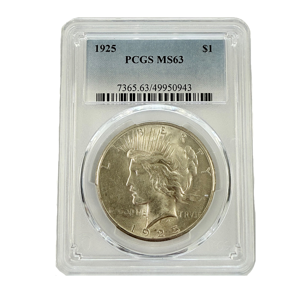 1925 Peace Silver Dollar PCGS MS63