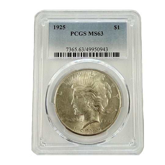 1925 Peace Silver Dollar PCGS MS63