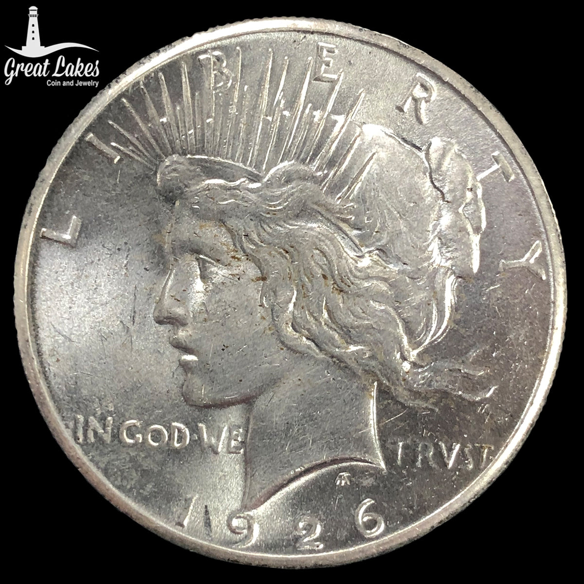 1926 Peace Silver Dollar (AU) (Cleaned)