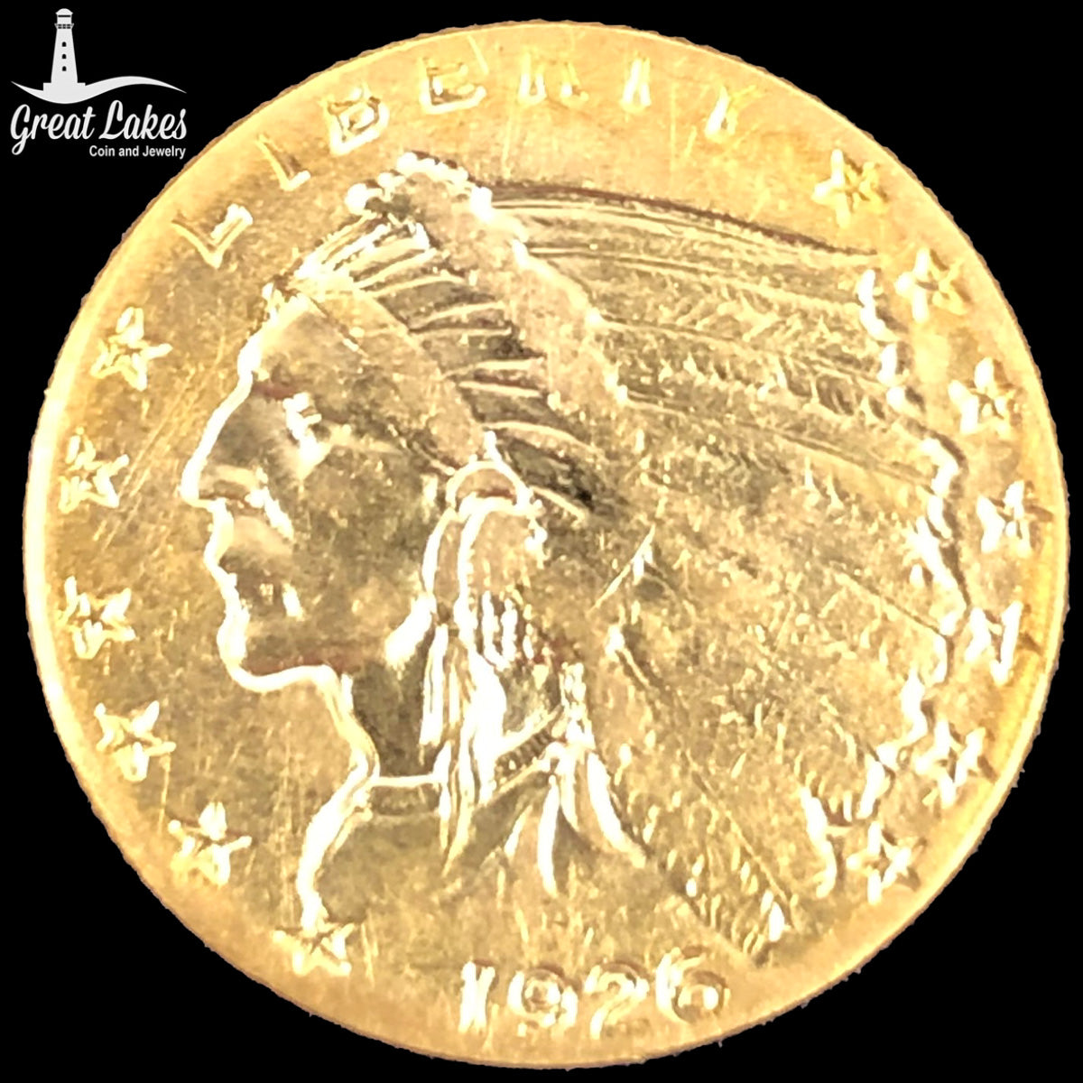 1926 $2.50 Indian Gold Quarter Eagle (Low Premium)
