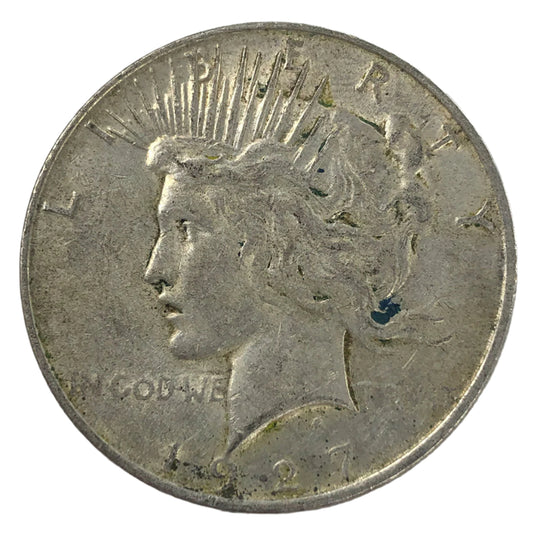 1927-D Peace Silver Dollar (XF Details)