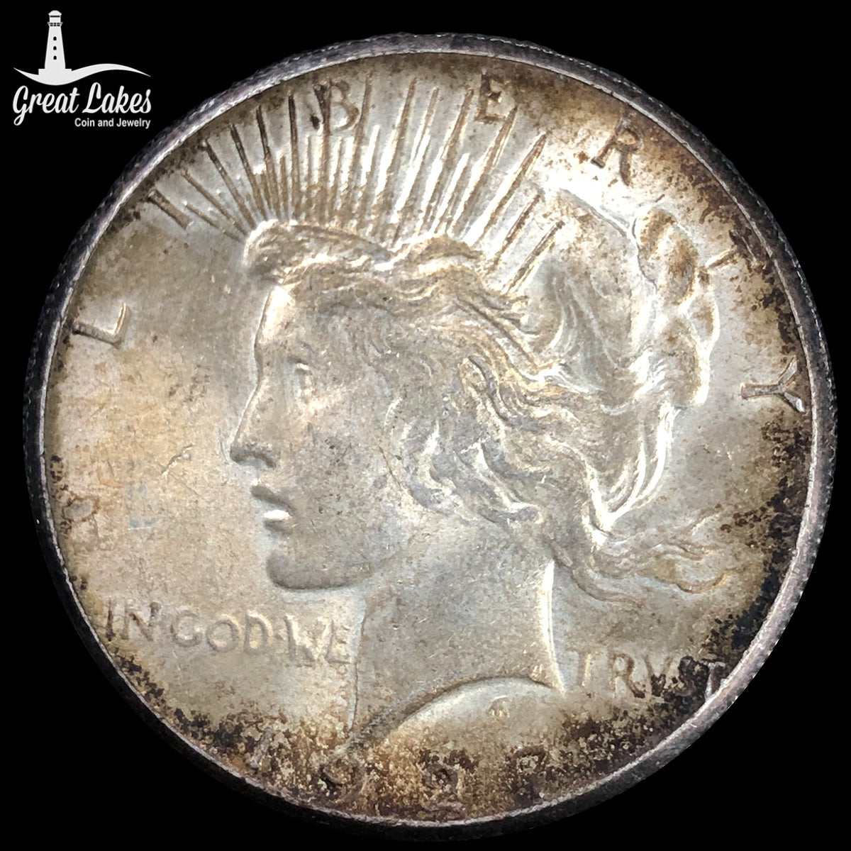 古銭　アメリカ　女神　1927 1927 Peace Silver Dollar (AU - BU) - Great Lakes Coin
