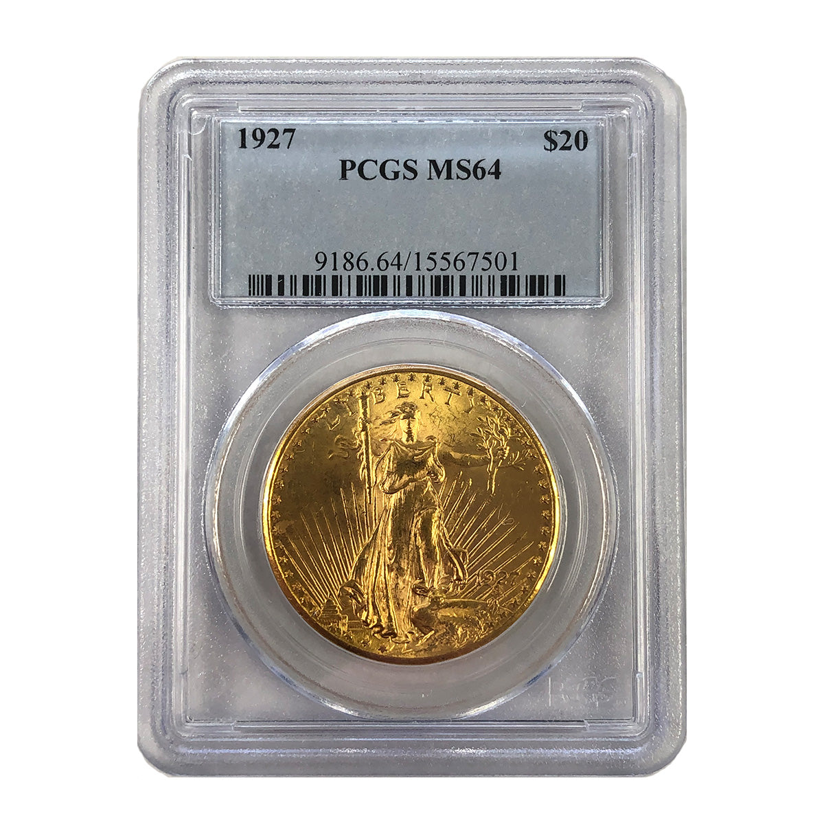 1927 $20 Saint Gaudens Gold Double Eagle PCGS MS64