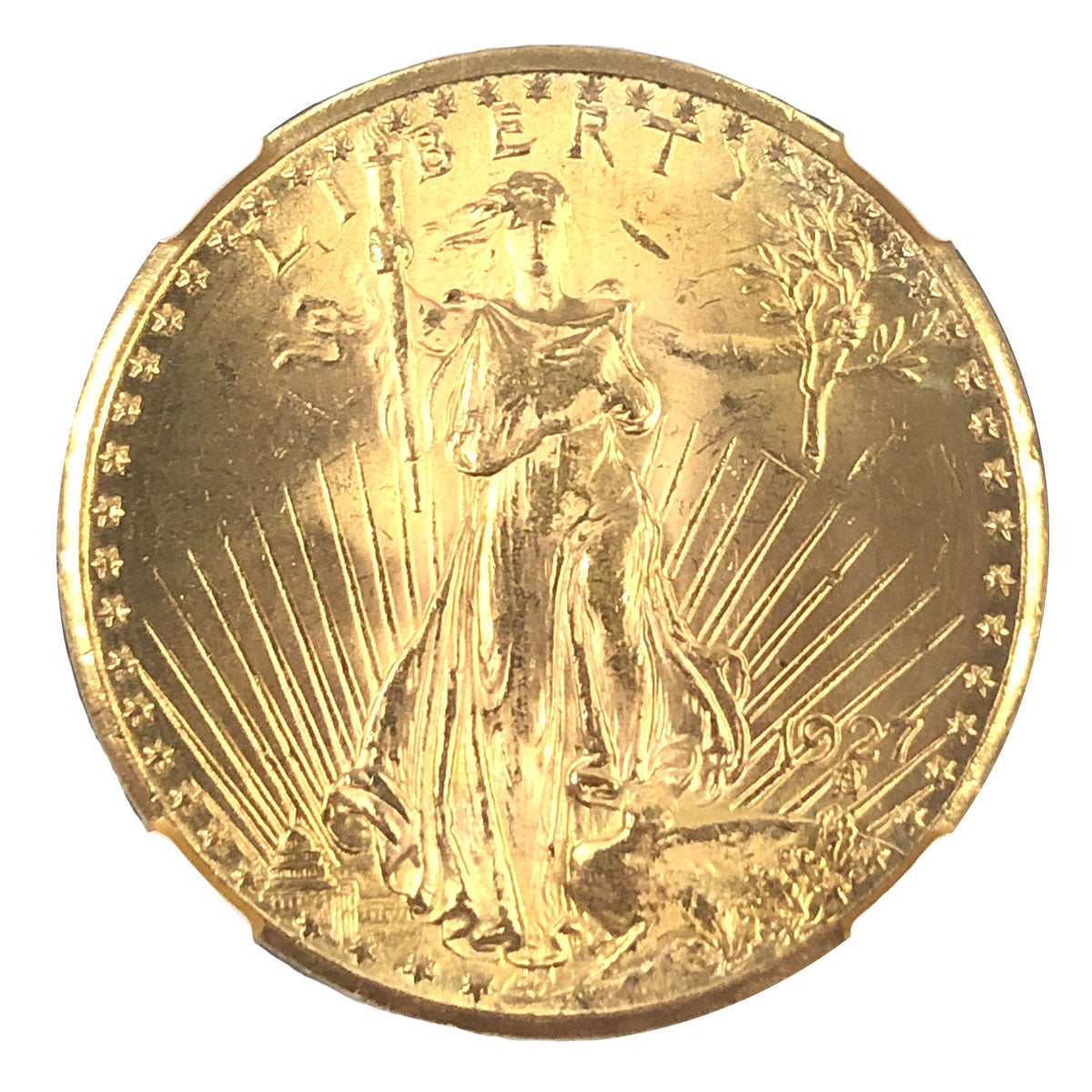 1927 $20 Saint Gaudens Gold Double Eagle NGC MS62