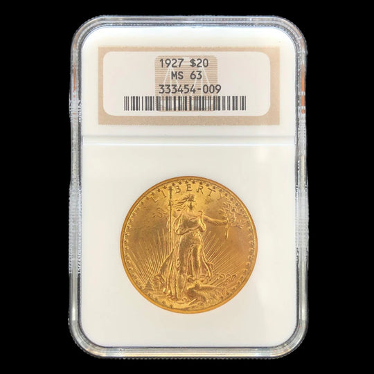 1927 $20 Saint Gaudens Gold Double Eagle NGC MS63