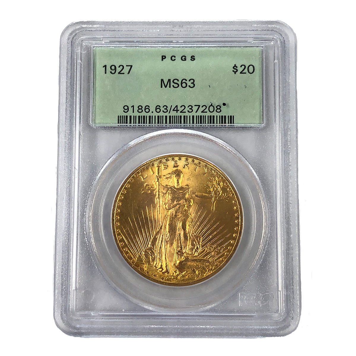 1927 $20 Saint Gaudens Gold Double Eagle PCGS MS63