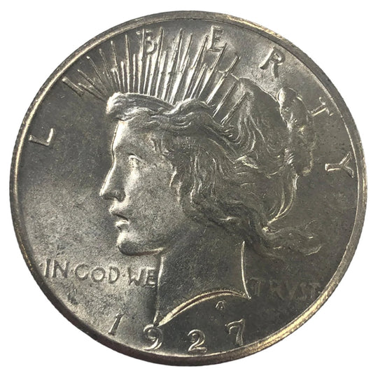 1927 Peace Silver Dollar (AU Details)