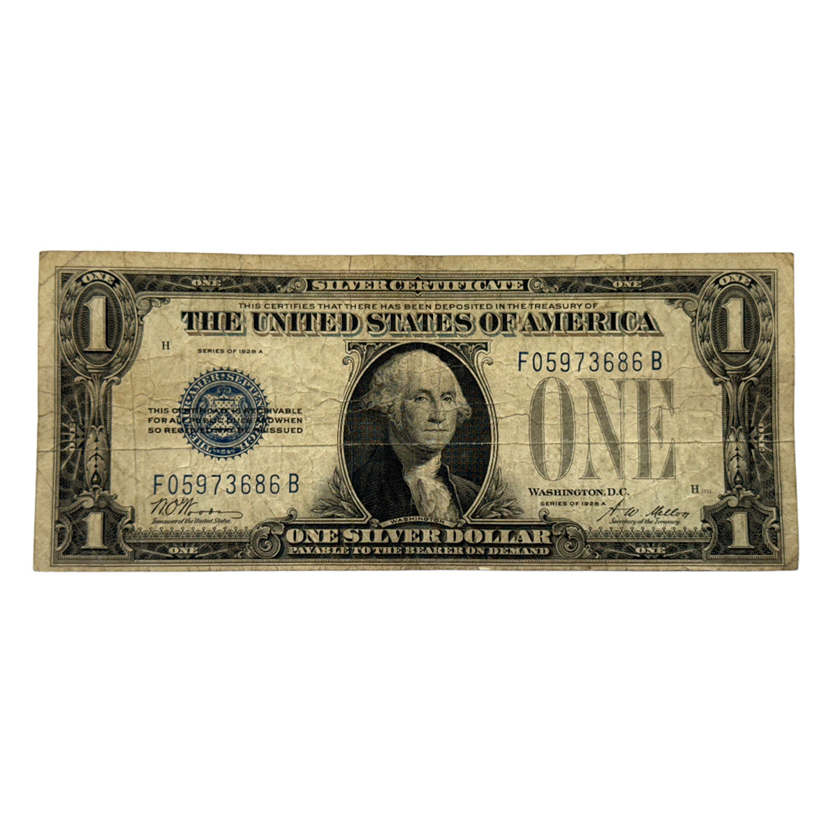 1928-A $1 Silver Certificate Funnyback (F)