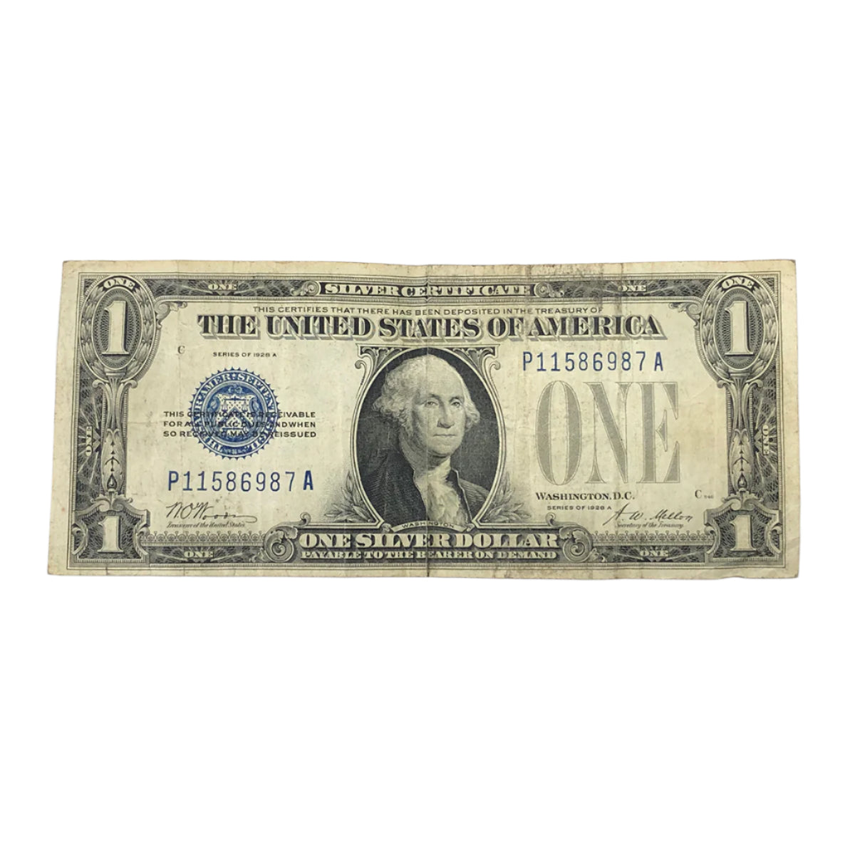 1928-A $1 Silver Certificate Funnyback (VF Details)