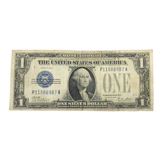 1928-A $1 Silver Certificate Funnyback (VF Details)