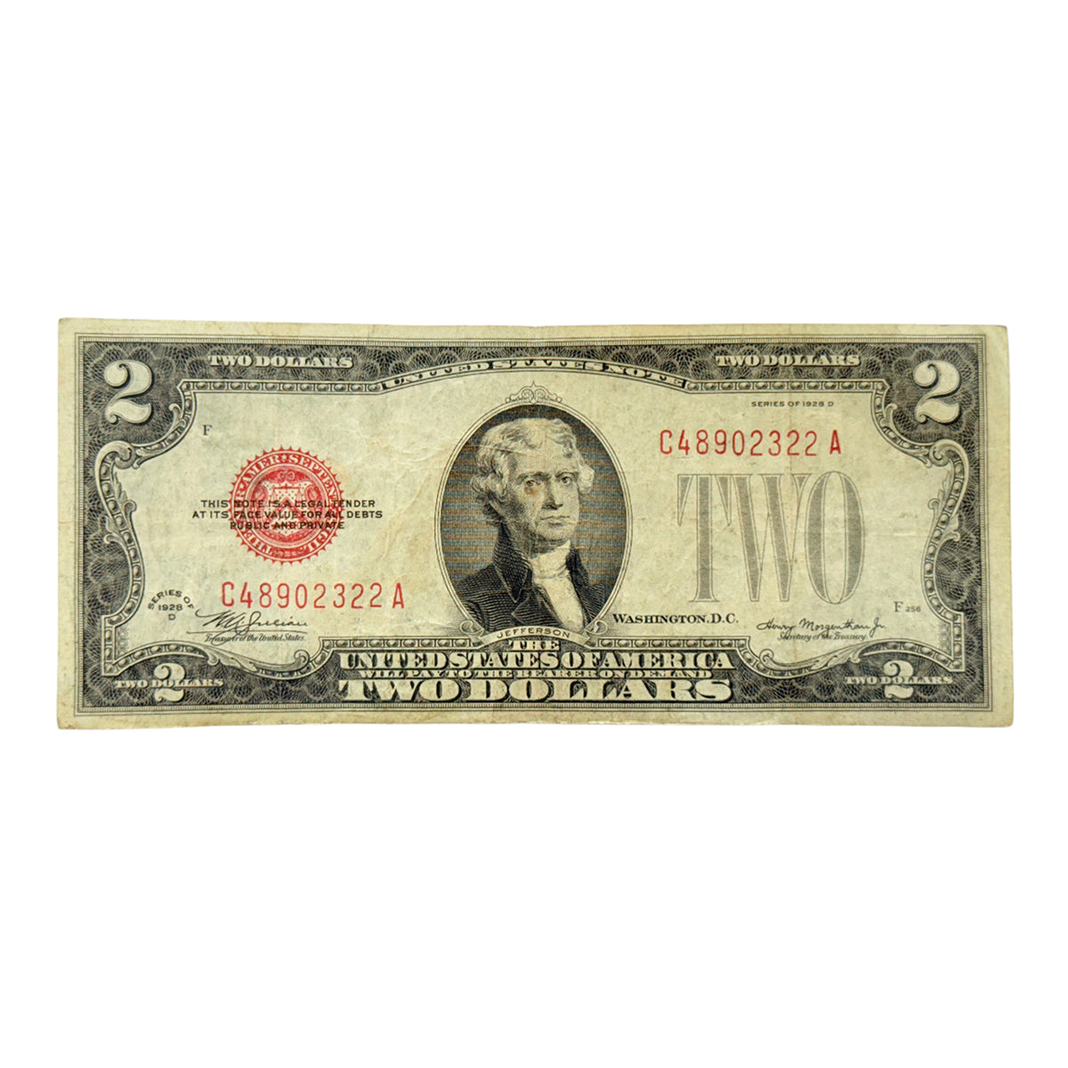 1928-D $2 Legal Tender (F)