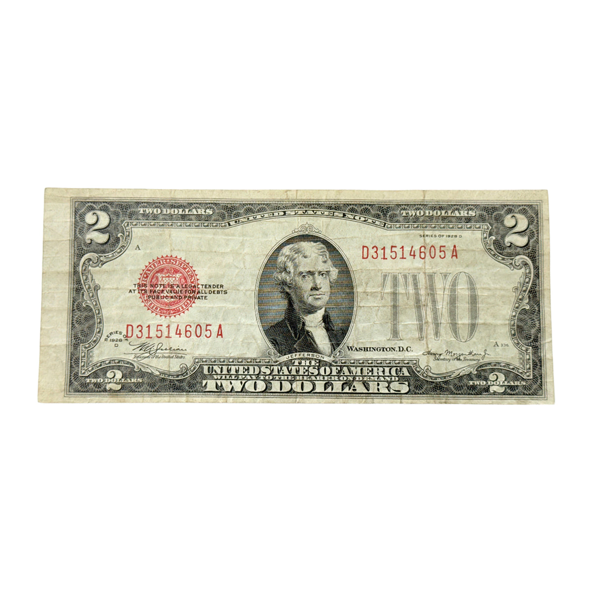 1928-D $2 Legal Tender (VF)