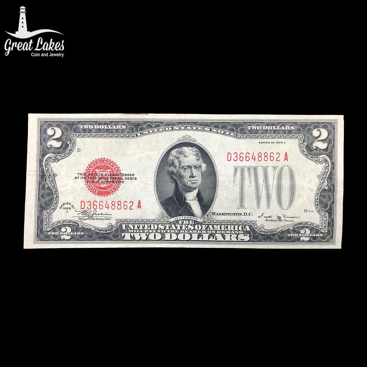 1928-E $2 Legal Tender (VF)