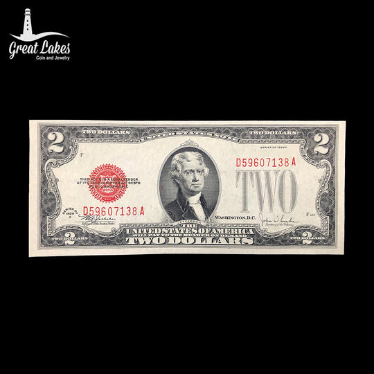 1928-F $2 Legal Tender (AU)
