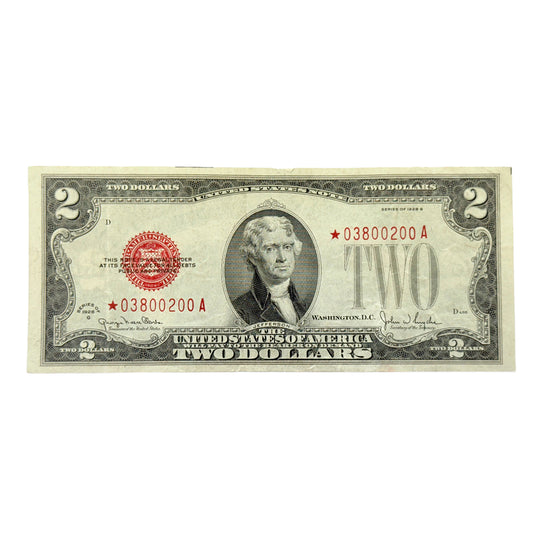 1928-G $2 Legal Tender Star Note (VF)