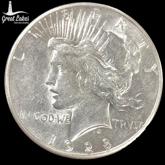 1928-S Peace Silver Dollar (AU Details)