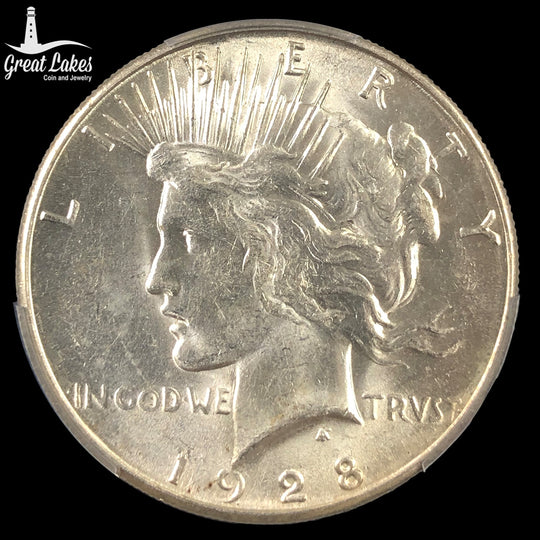 1928-S Peace Dollar PCGS AU58