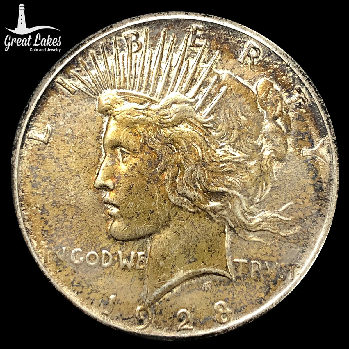 1928 Peace Silver Dollar (AU Details)