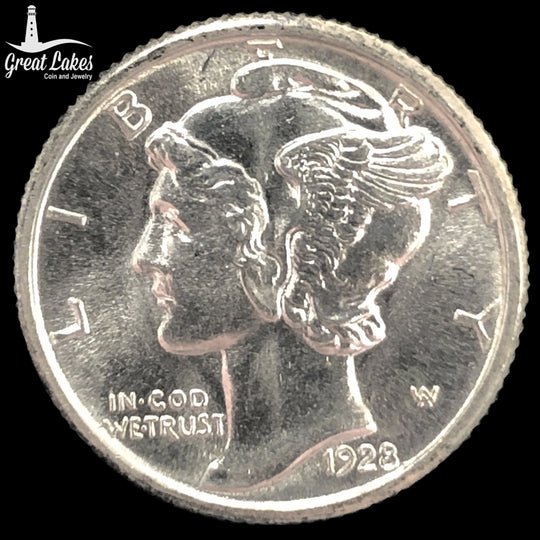 1928 Mercury Head Dime (BU)