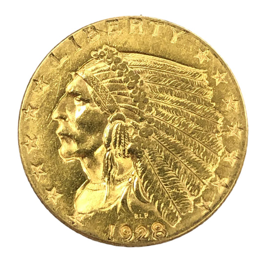 1928 $2.50 Indian Gold Quarter Eagle (Ex-Jewelry)