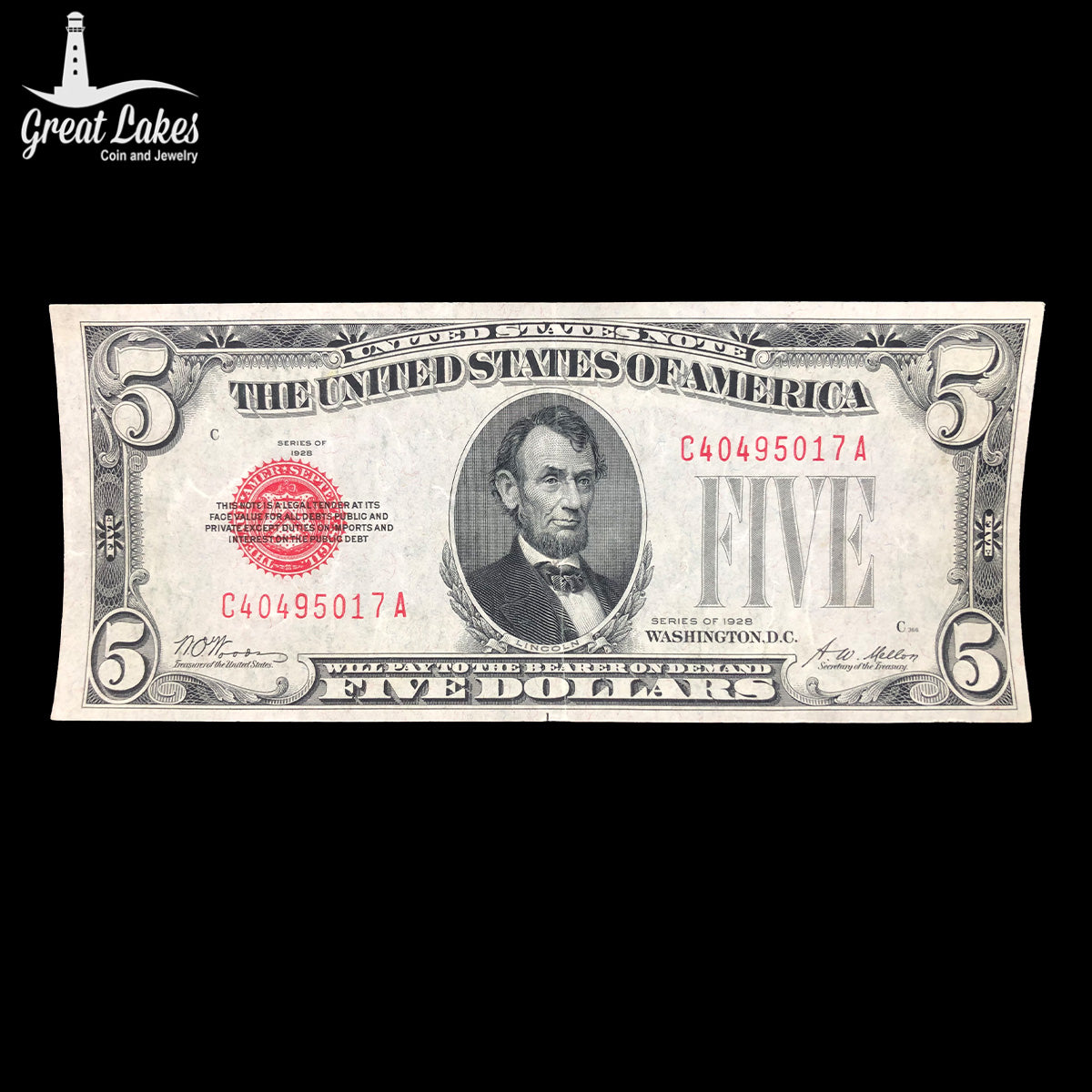 1928 $5 Legal Tender (XF)
