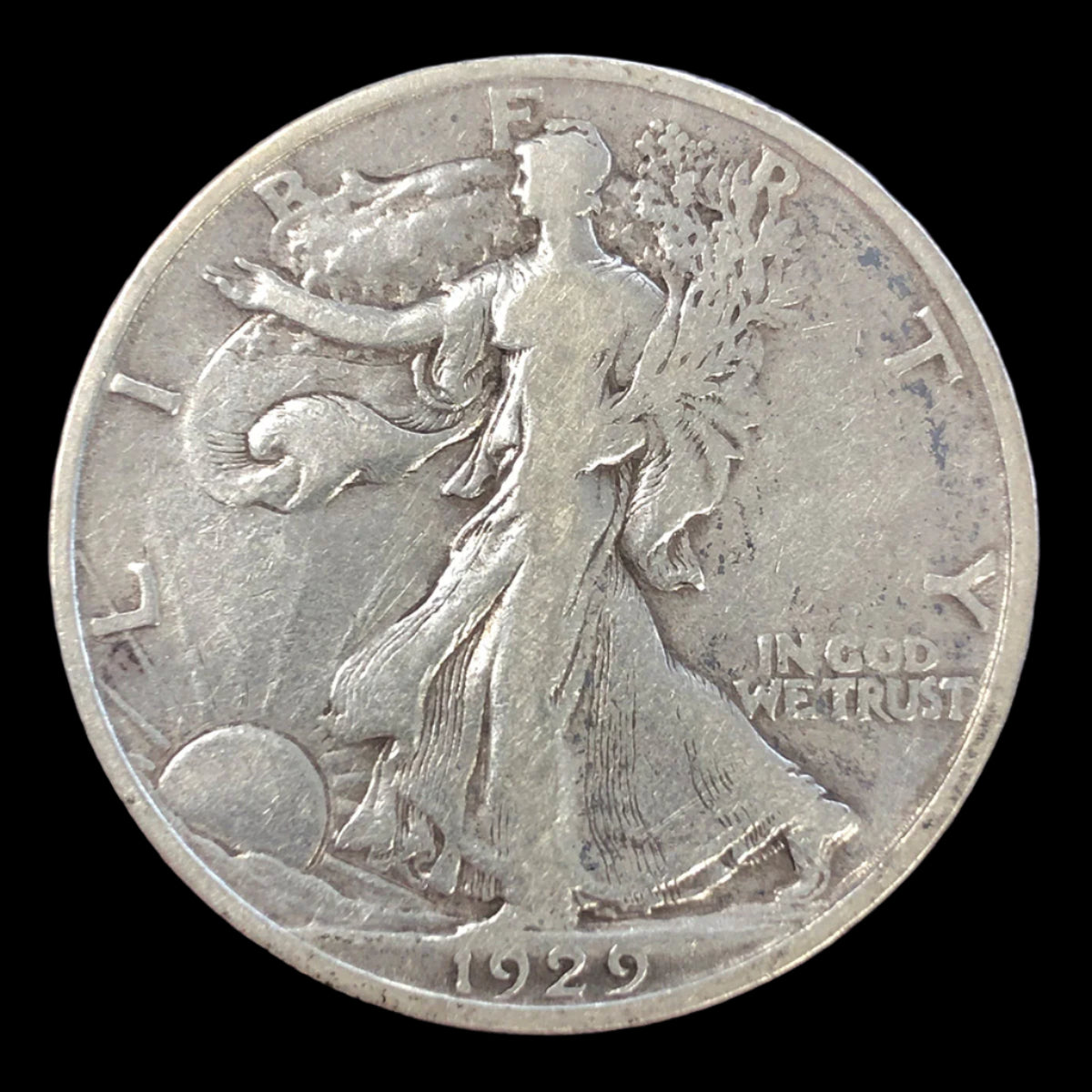 1929-S Walking Liberty Half Dollar (F Details)