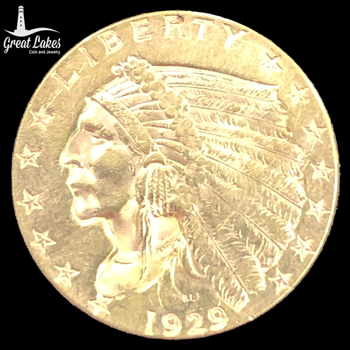 1929 $2.50 Indian Gold Quarter Eagle (BU)