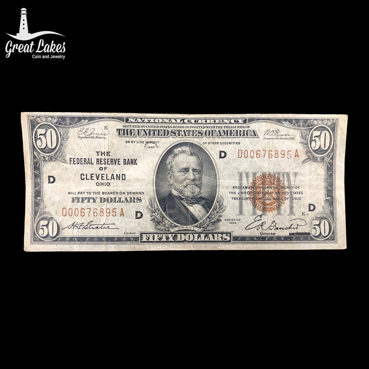 1929 $50 Federal Reserve Bank Note Cleveland (F)