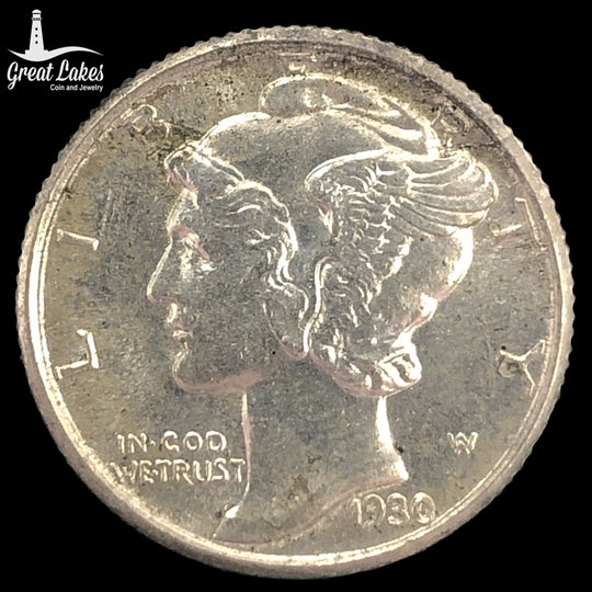 1930 Mercury Head Dime (AU)