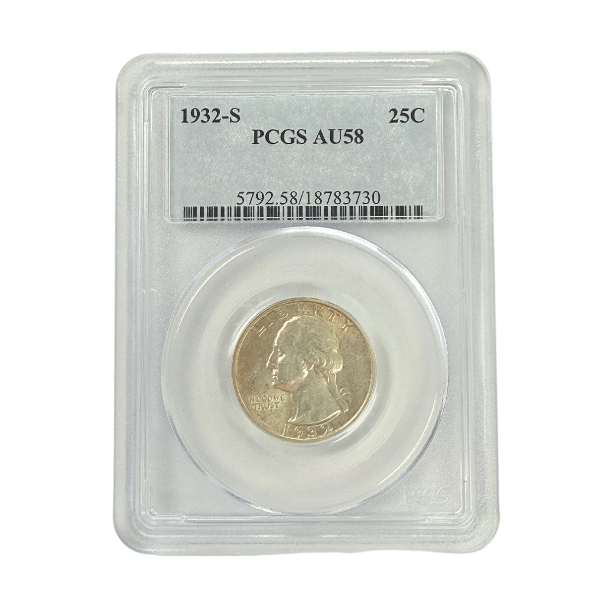 1932-S Washington Quarter PCGS AU58