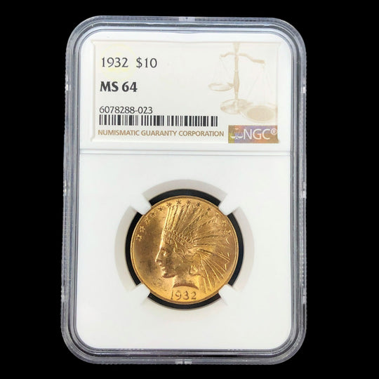 1932 $10 Indian Gold Eagle NGC MS64