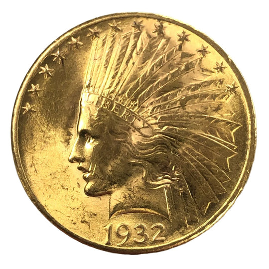 1932 $10 Indian Gold Eagle (BU) (Scratch Reverse)