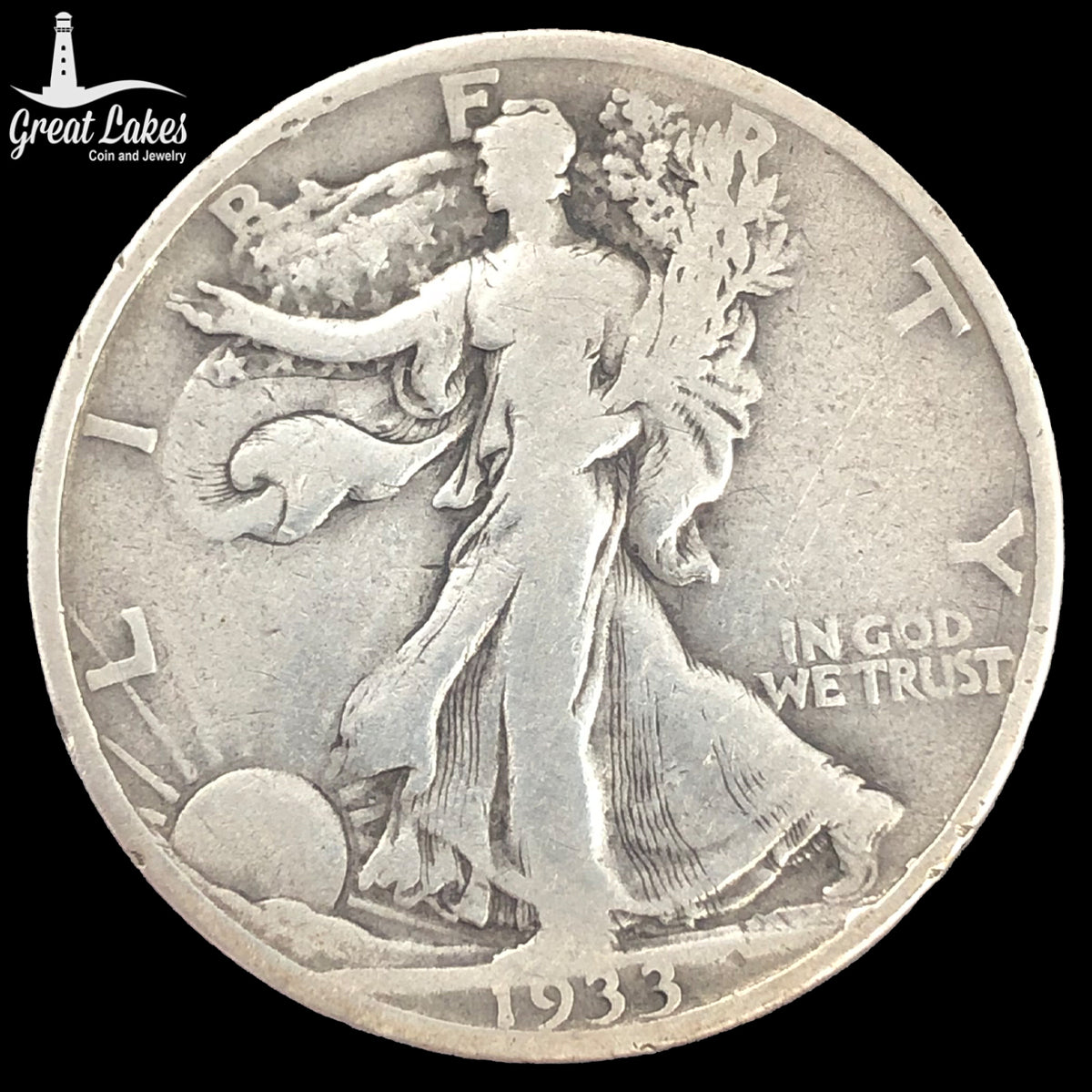 1933-S Walking Liberty Half Dollar (VG)