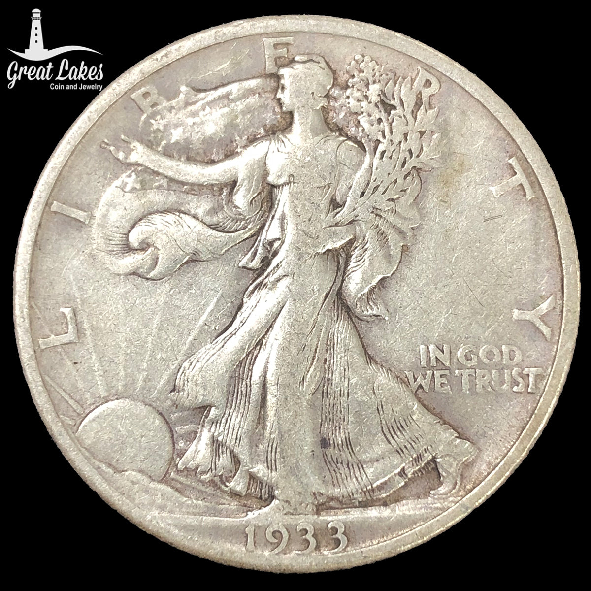 1933-S Walking Liberty Half Dollar (VF)