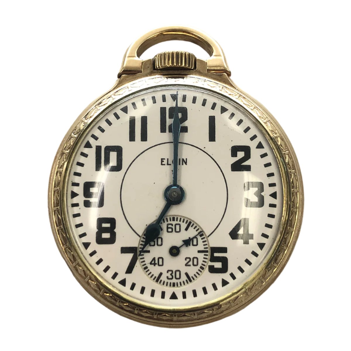 1933 Elgin B.W. Raymond Open Face 10k Gold Filled Pocket Watch