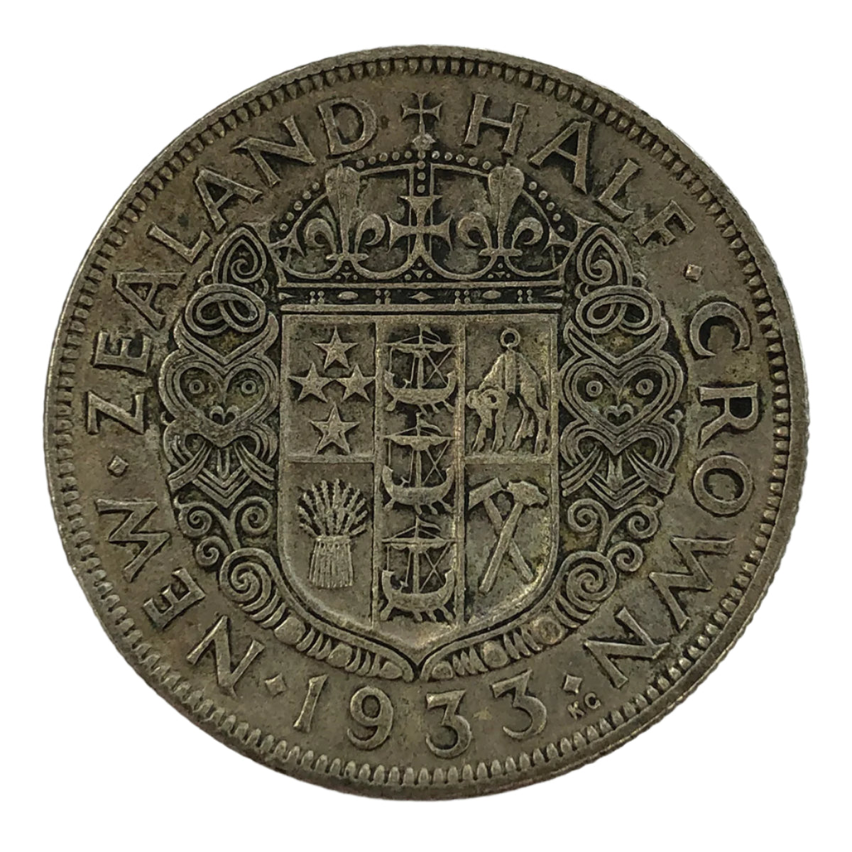 1933 New Zealand Half Crown