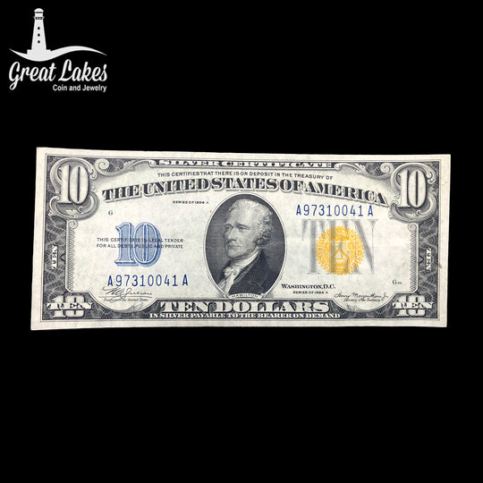 1934-A $10 North African Note (VF)