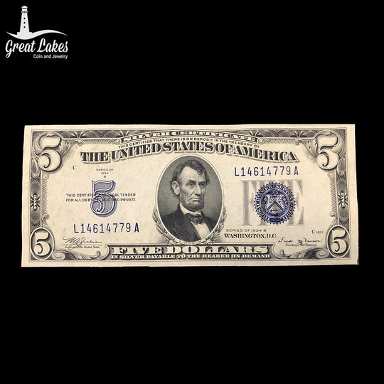 1934-B $5 Silver Certificate (CU)