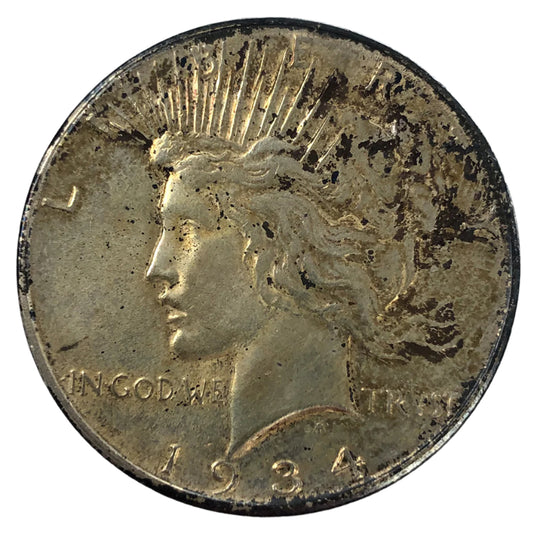 1934-D Peace Silver Dollar (XF Details)