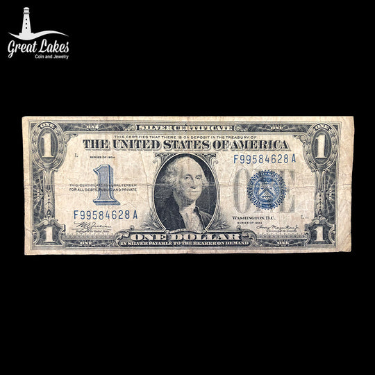 1934 $1 Silver Certificate Funnyback (F) (Slight Edge Tear)