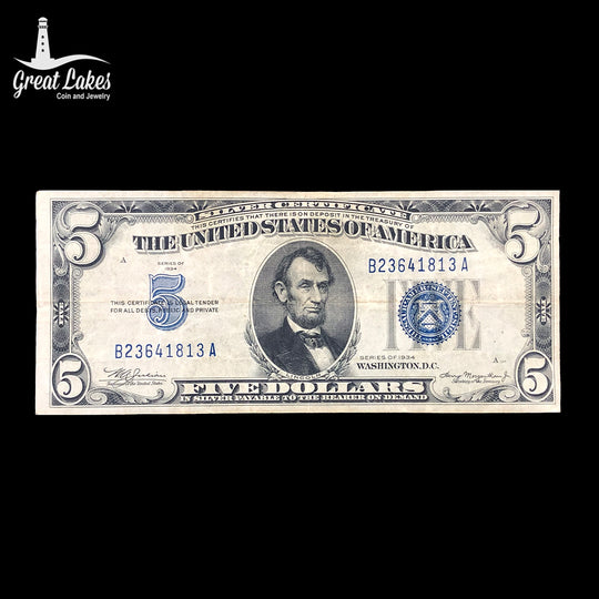 1934 $5 Silver Certificate (VF)