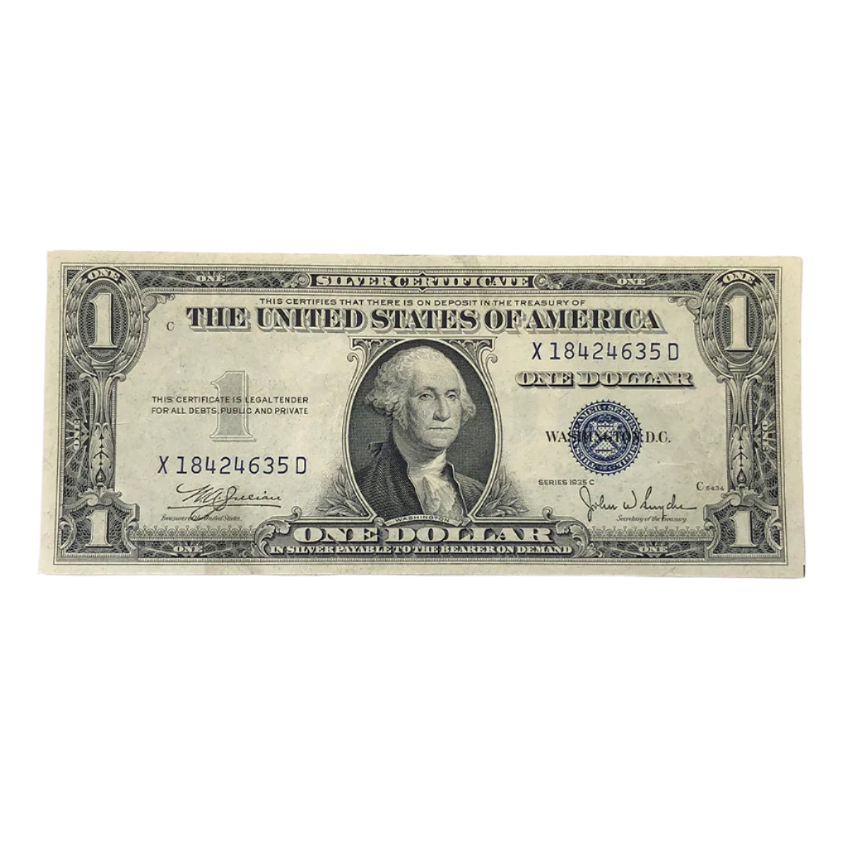 1935-C $1 Silver Certificate (AU)