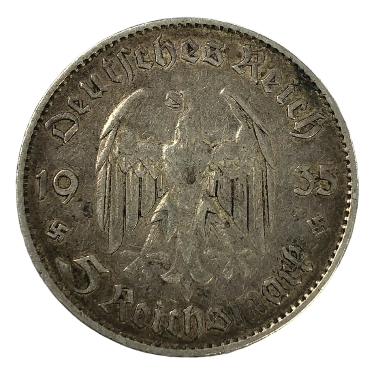 1935-F German 5 Reichsmark