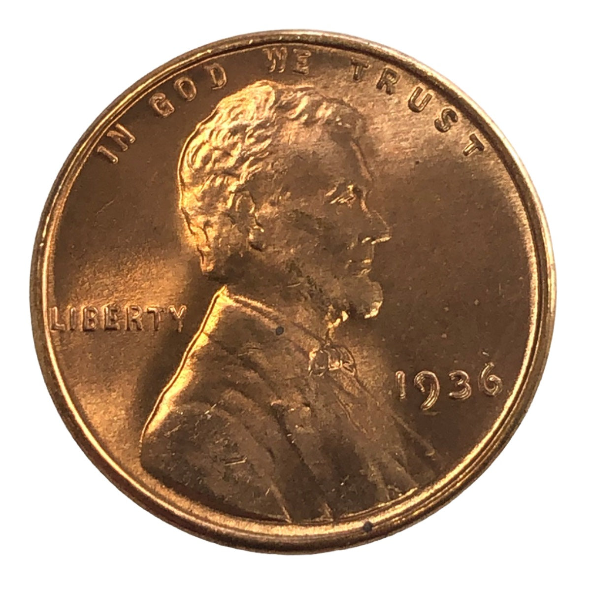 1936 Lincoln Cent Red (BU)