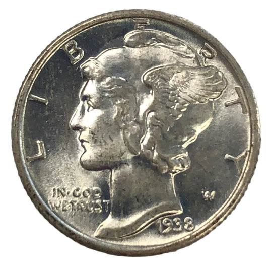 1938-S Mercury Head Dime (BU)