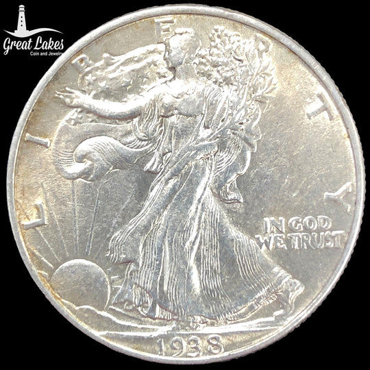 1938 Walking Liberty Half Dollar (AU)
